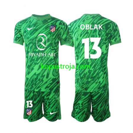 Billiga Fotbollströjor Atlético Madrid Jan Oblak 13 Målvakt Barn Borta tröja 2024/25 Kortärmad